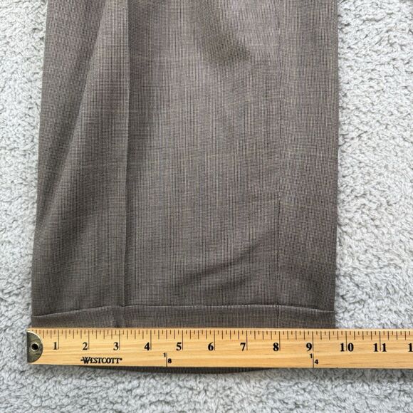 Vintage 90s Brooks Brothers Makers Brown Wool 2pc Suit 45R 40x32 USA - Picture 14 of 16